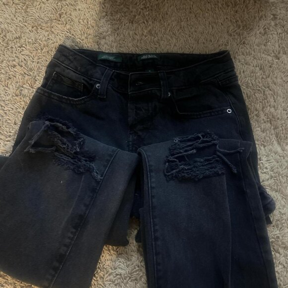 Women's Black and Navy Jeans - Picture 1 of 2
